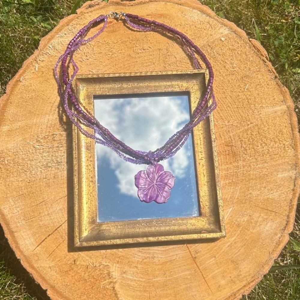Y2k fairy purple carved flower